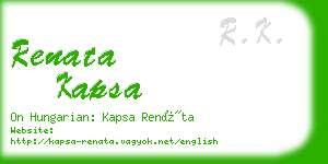 renata kapsa business card